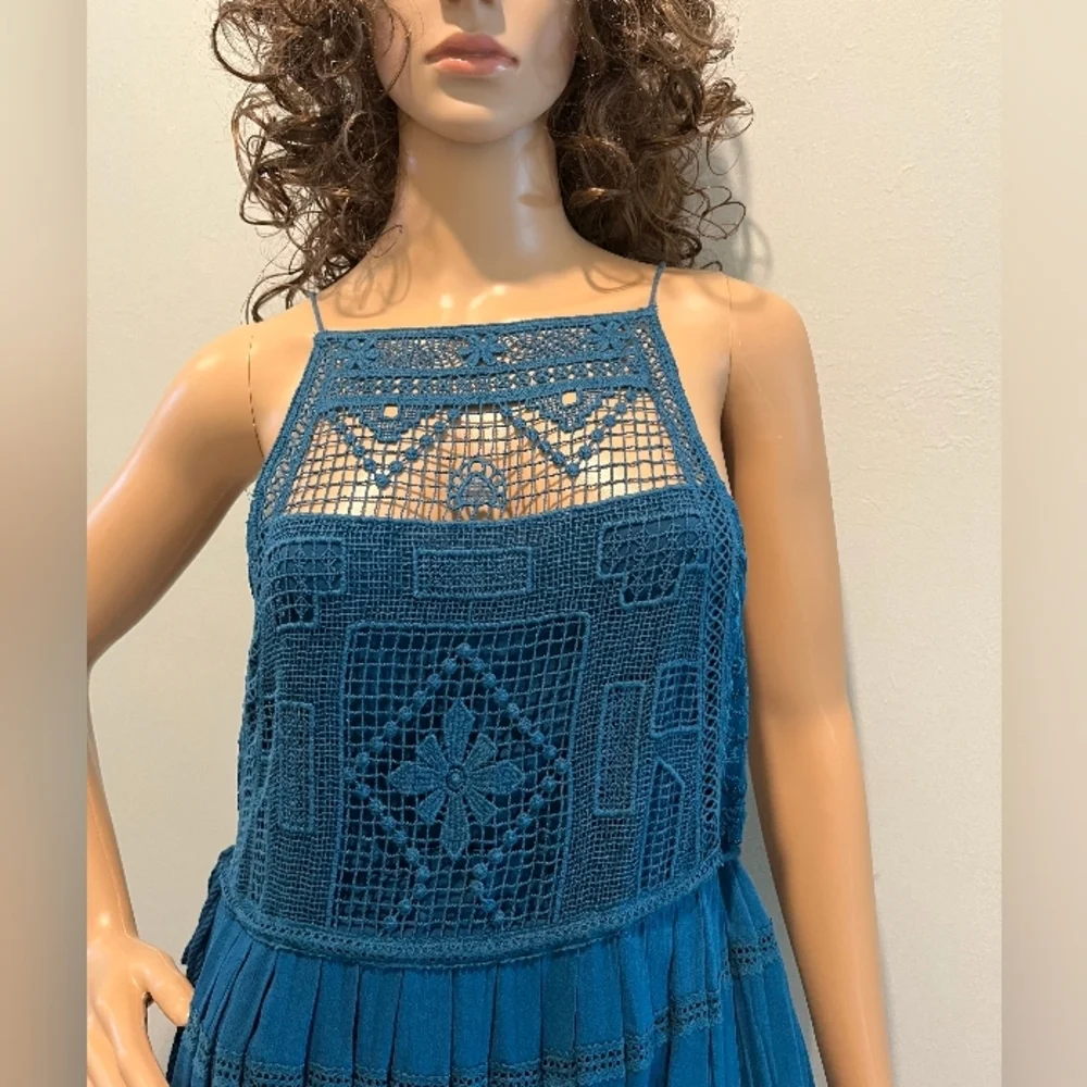Free People Emily Dress in Dark Teal Size Small New With Tags‎